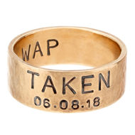 Picture of Personalized Gold Wedding Band for Him