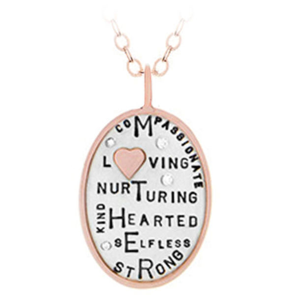 Picture of Silver with 14k Gold Rim Mother Charm