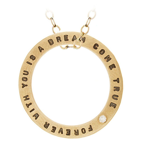Picture of 14k Gold Forever With You Washer Charm