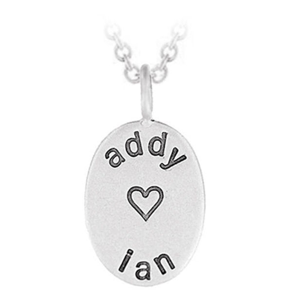 Picture of Silver Addy and Ian Name Charm