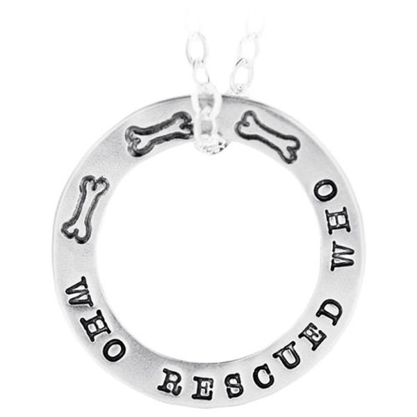 Picture of Sterling Silver Narrow Washer Charm Necklace