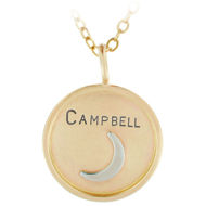 Picture of 14K Gold Name Charm with 14K Soldered Element