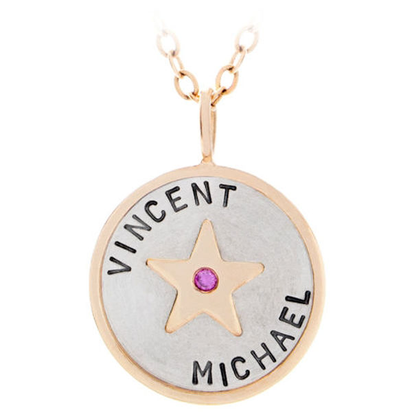 Picture of Gold Star Birthstone Necklace