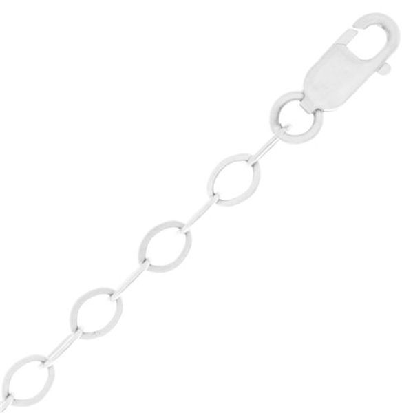 Picture of Silver 3mm Flat Oval Cable Chain